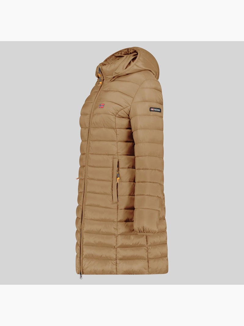 Cazadora con capucha atikolor long hood – geographical norway Taupe - Kiabi