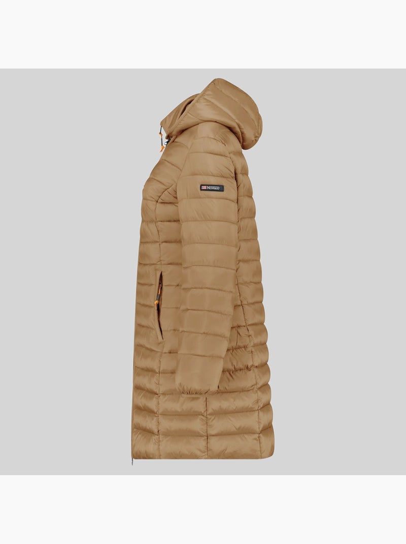 Cazadora con capucha atikolor long hood – geographical norway Taupe - Kiabi