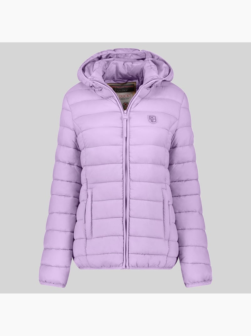 Cazadora con capucha atikotal hood – geographical norway Malva chiaro - Kiabi