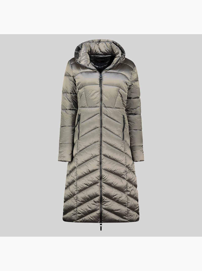 Cazadora con capucha blanche long – geographical norway Gris claro - Kiabi