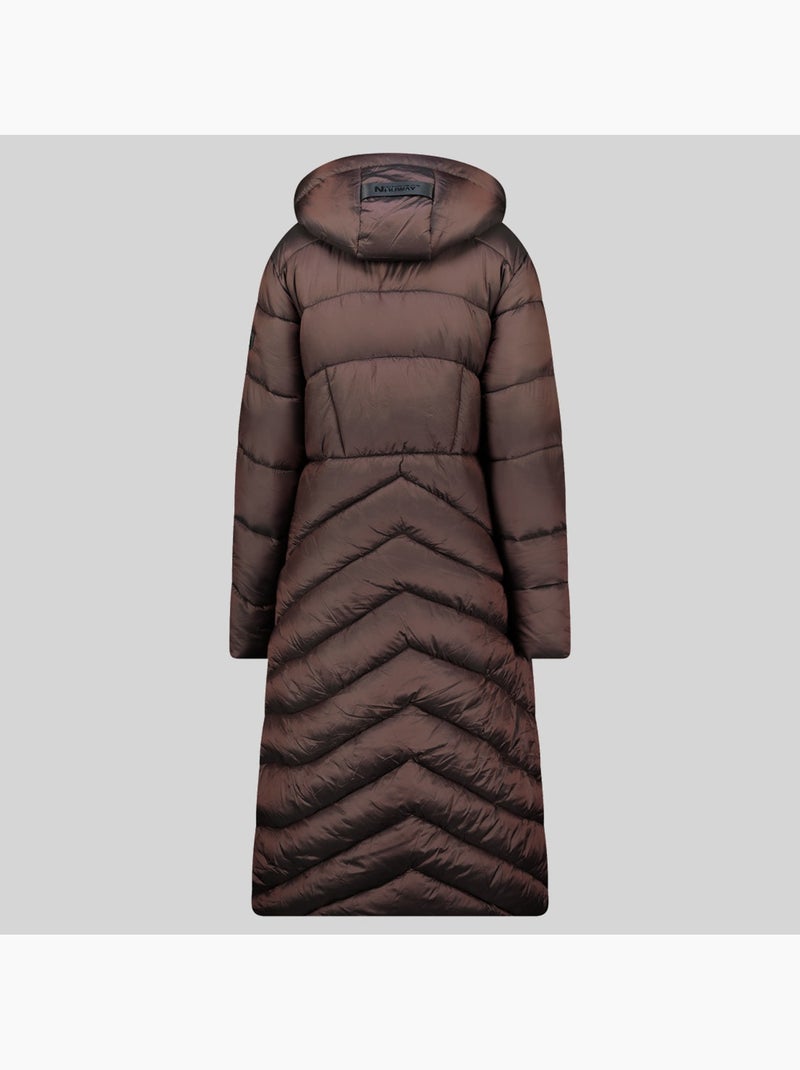 Cazadora con capucha blanche long – geographical norway Marrón oscuro - Kiabi