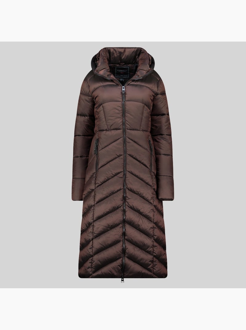 Cazadora con capucha blanche long – geographical norway Marrón oscuro - Kiabi