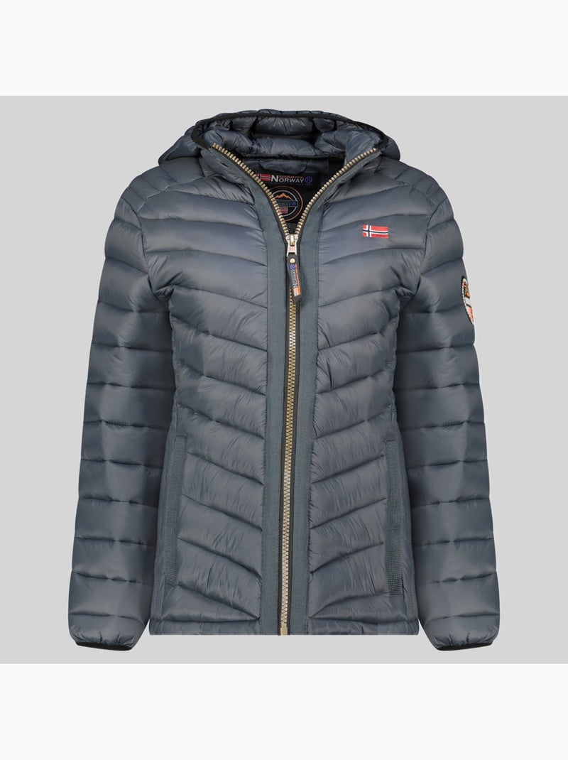 Cazadora con capucha carliti hood – geographical norway Gris oscuro - Kiabi
