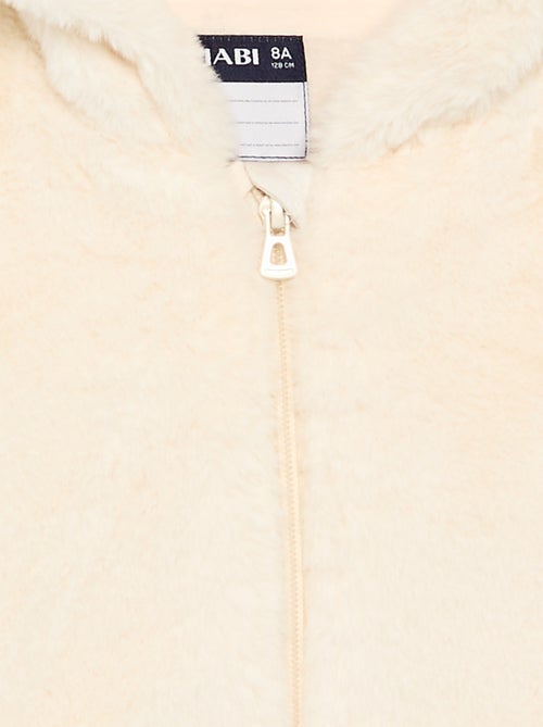 Cazadora con capucha de pelo sintético - Kiabi Cazadora con capucha de pelo sintético - Kiabi