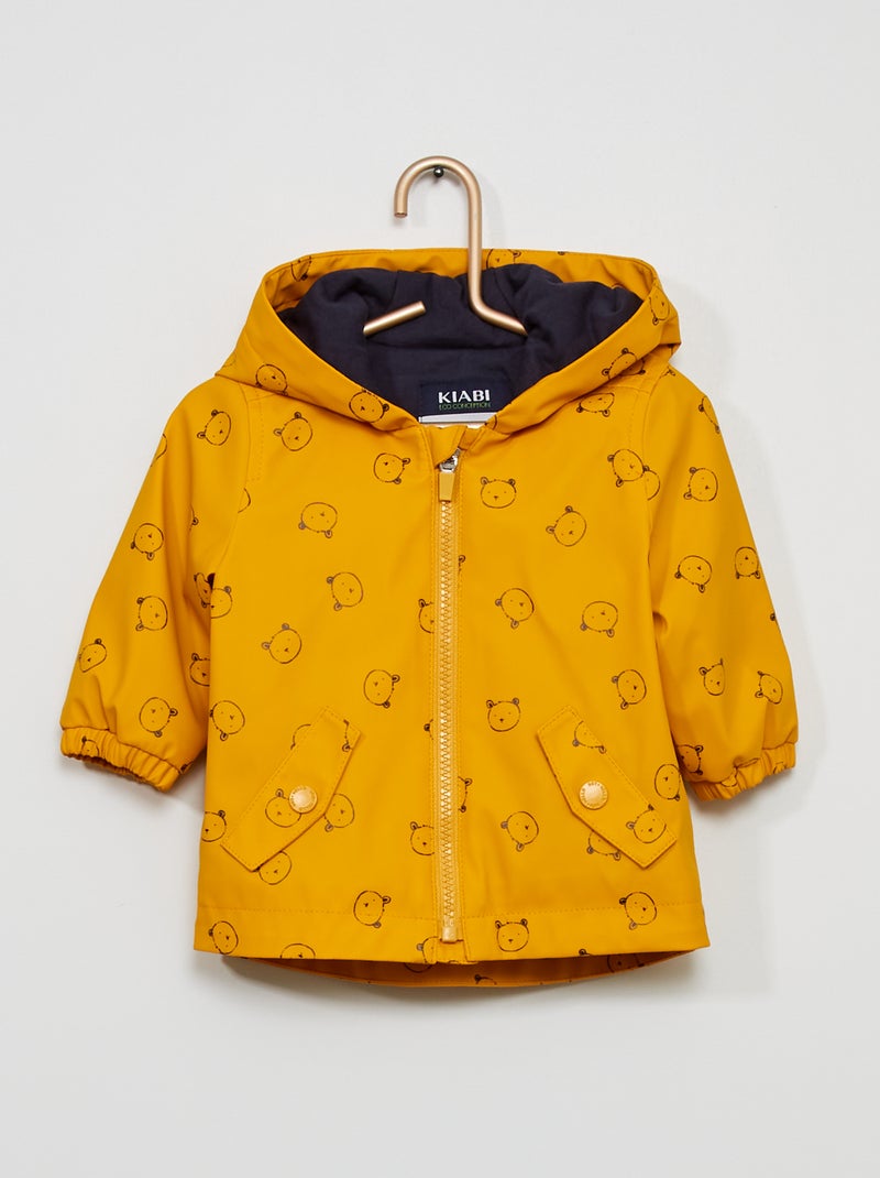 Cazadora con capucha encerada AMARILLO - Kiabi