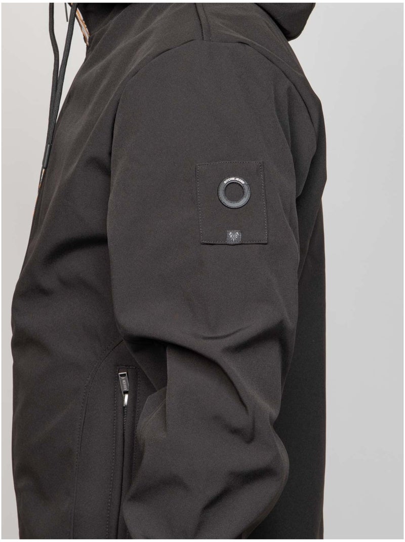 Cazadora con capucha ZOSHELL Negro - Kiabi