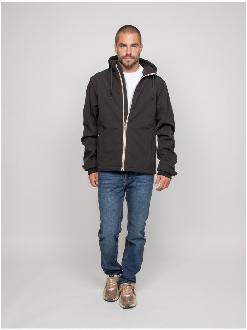 Cazadora con capucha ZOSHELL Negro - Kiabi