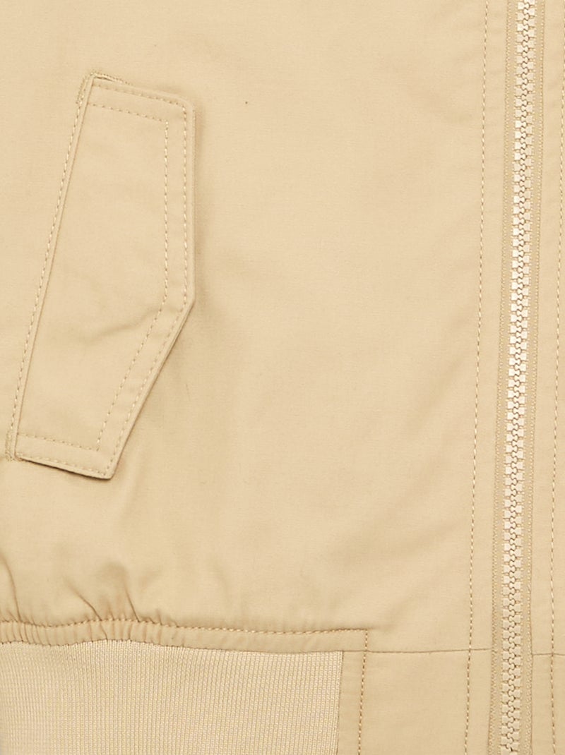 Cazadora con cremallera Beige - Kiabi