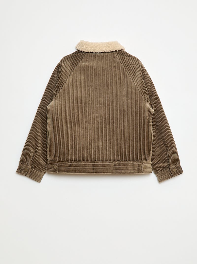 Cazadora corta de pana Kaki - Kiabi