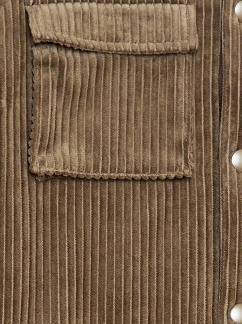 Cazadora corta de pana Kaki - Kiabi