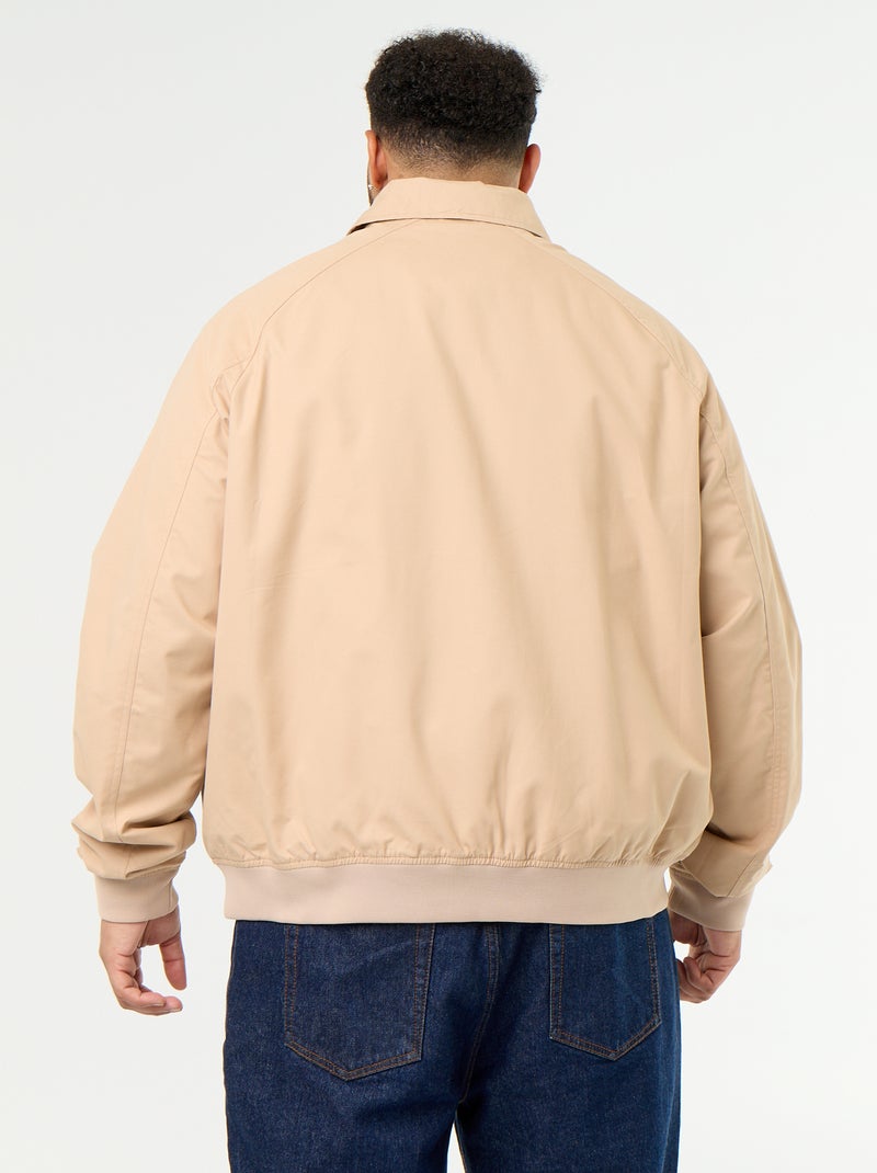 Cazadora corta lisa Beige - Kiabi