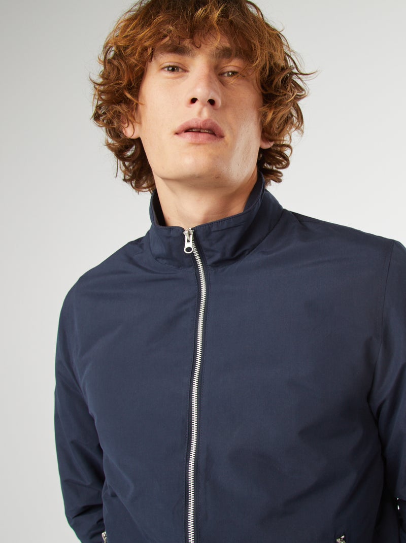 Cazadora corta lisa con cremallera 'Produkt' AZUL - Kiabi