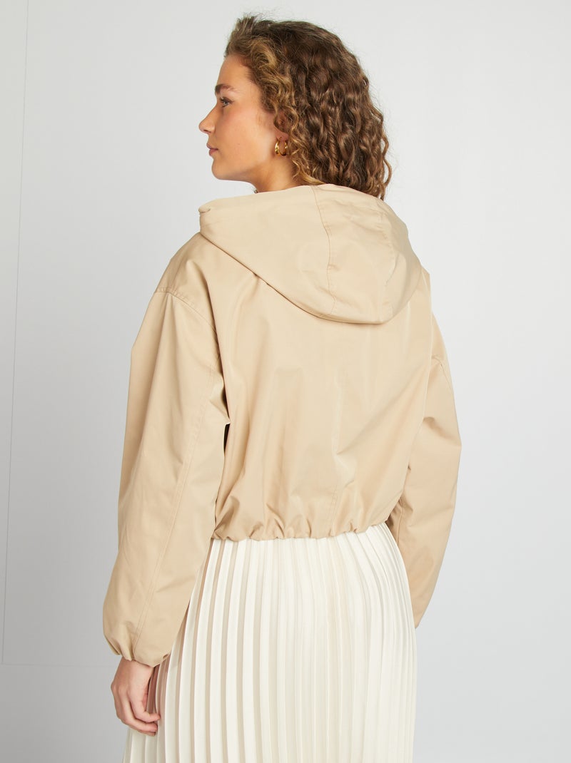 Cazadora corta oversize BEIGE - Kiabi