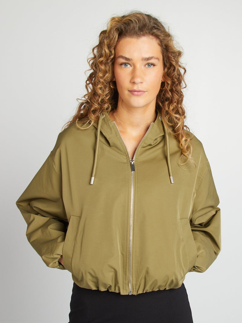 Cazadora corta oversize KAKI - Kiabi