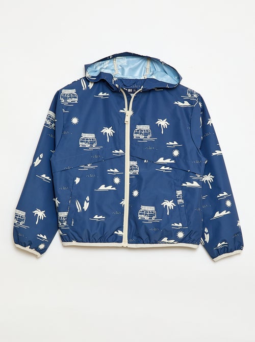 Cazadora cortavientos con capucha - Kiabi