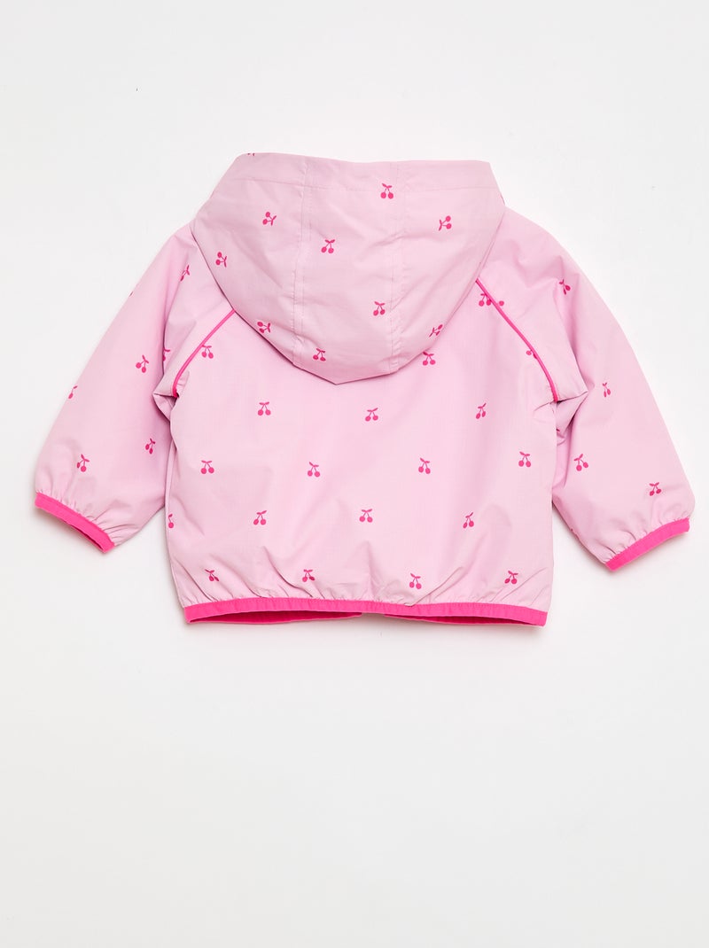 Cazadora cortavientos con capucha Rosa - Kiabi