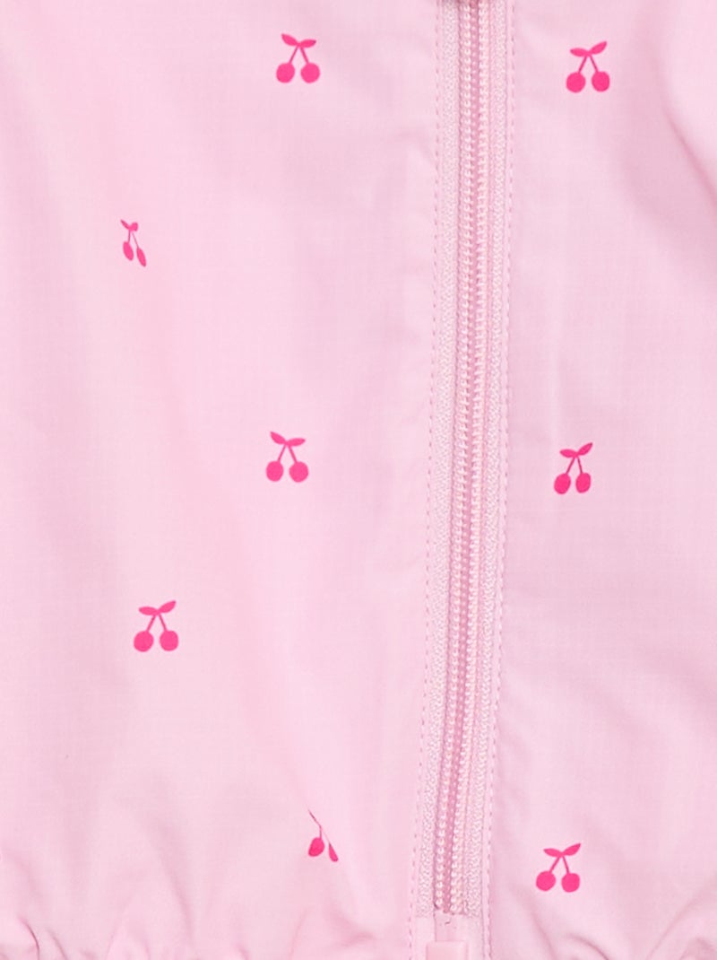 Cazadora cortavientos con capucha Rosa - Kiabi