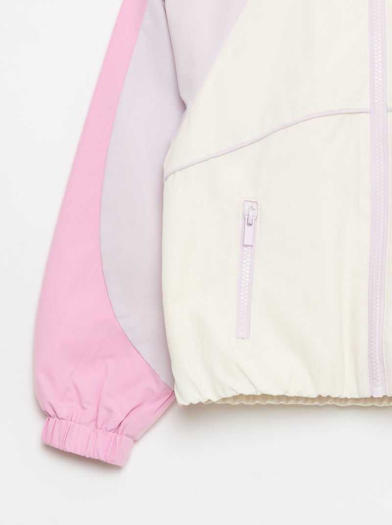 Cazadora cortavientos con capucha Rosa - Kiabi