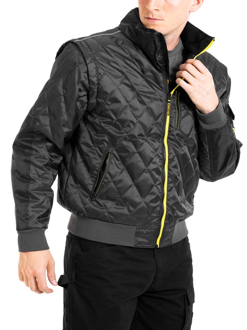 Cazadora corte bomber 2en1 TWIN 'Rica Lewis' Gris antracita - Kiabi