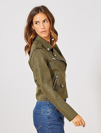 Cazadora de antelina 'pitón' - Kiabi