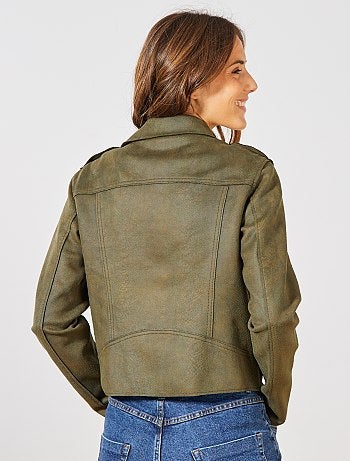 Cazadora de antelina 'pitón' - Kiabi