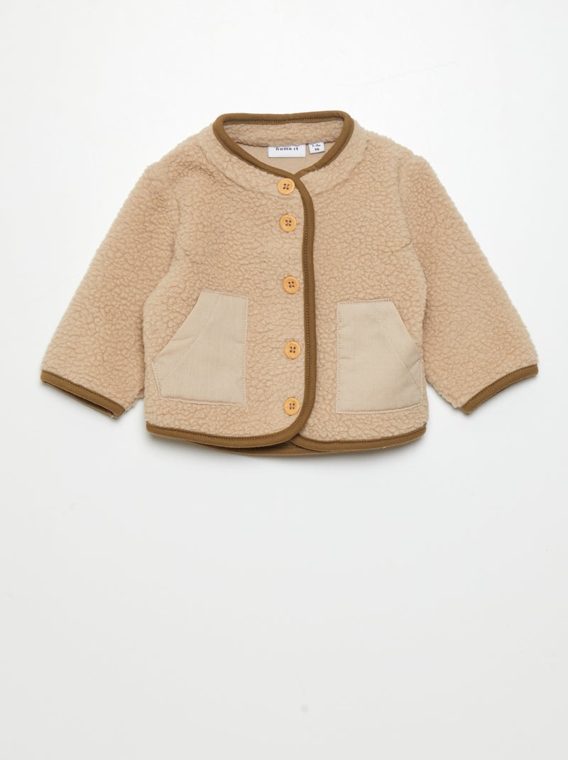 Cazadora de borreguito BEIGE - Kiabi