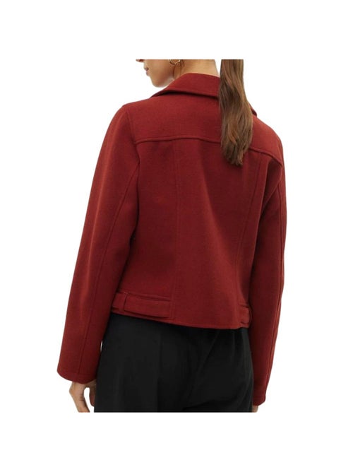 Cazadora de Cuero Estilo Biker para Mujer Vero Moda - Kiabi