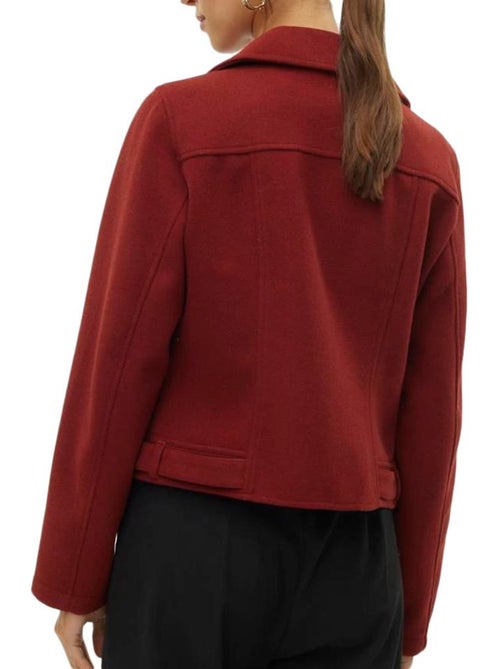 Cazadora de Cuero Estilo Biker para Mujer Vero Moda - Kiabi
