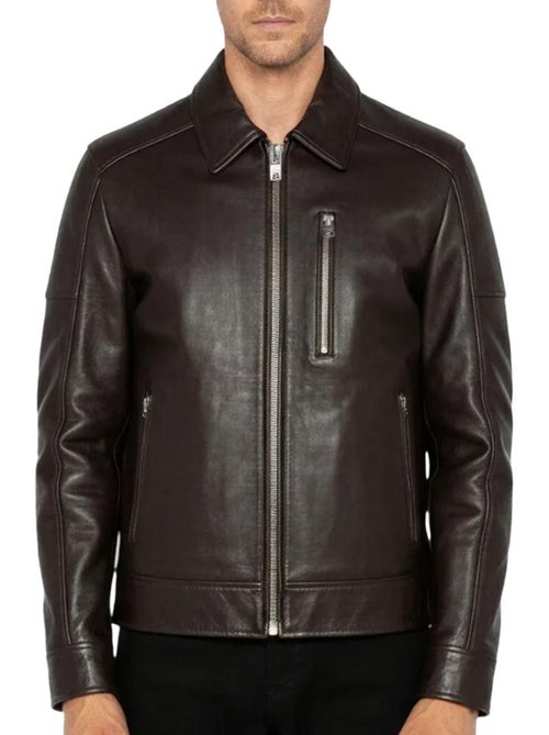 Cazadora de Cuero para Hombre Schott - Kiabi