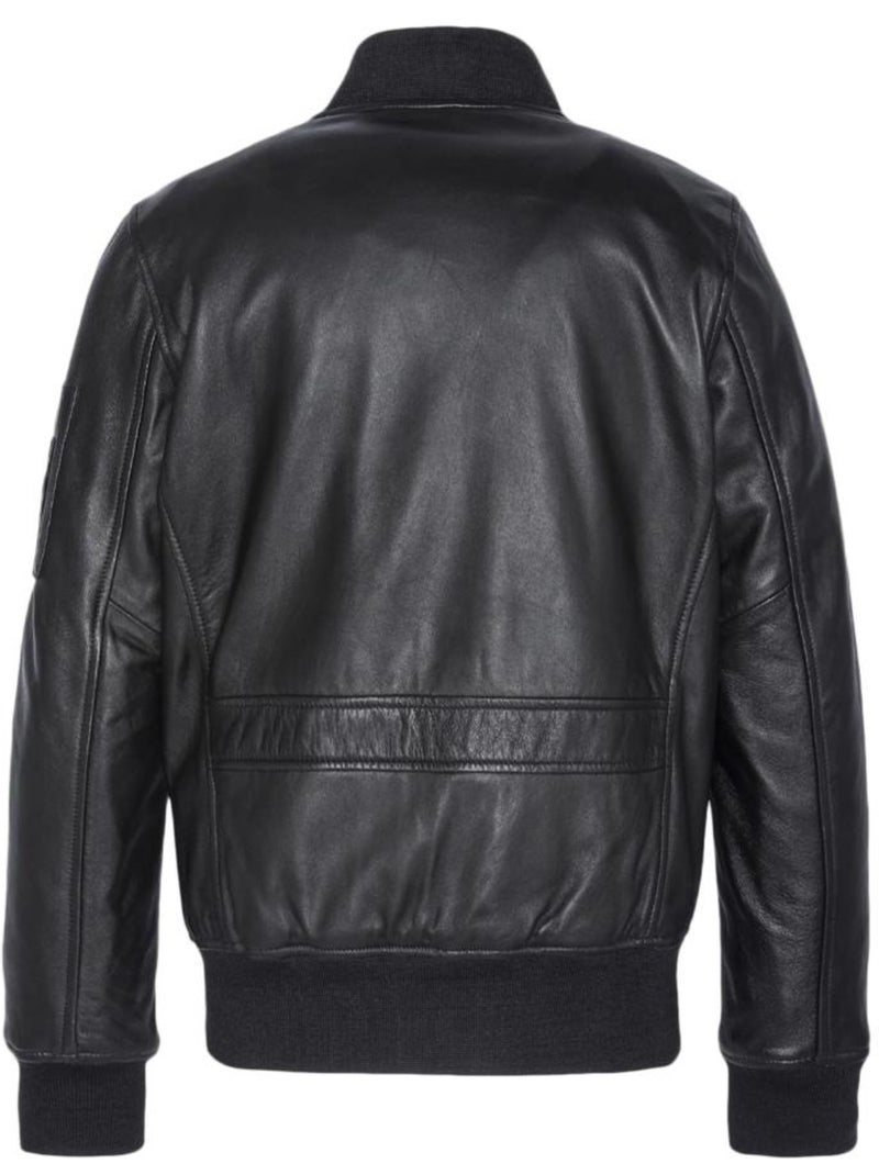 Cazadora de Cuero para Hombre Schott Negro - Kiabi