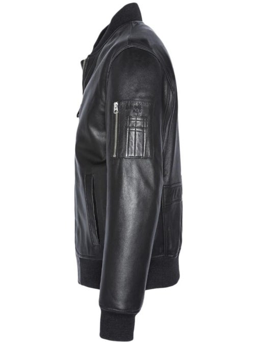 Cazadora de Cuero para Hombre Schott - Kiabi