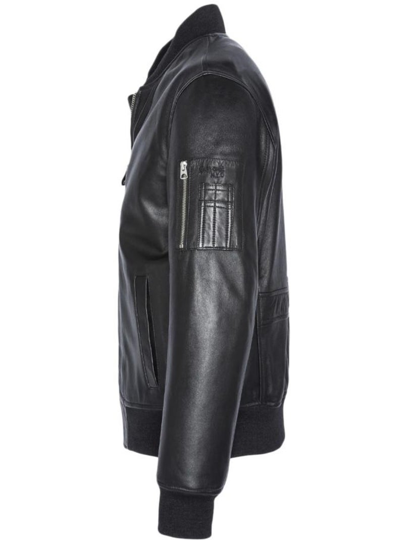 Cazadora de Cuero para Hombre Schott Negro - Kiabi