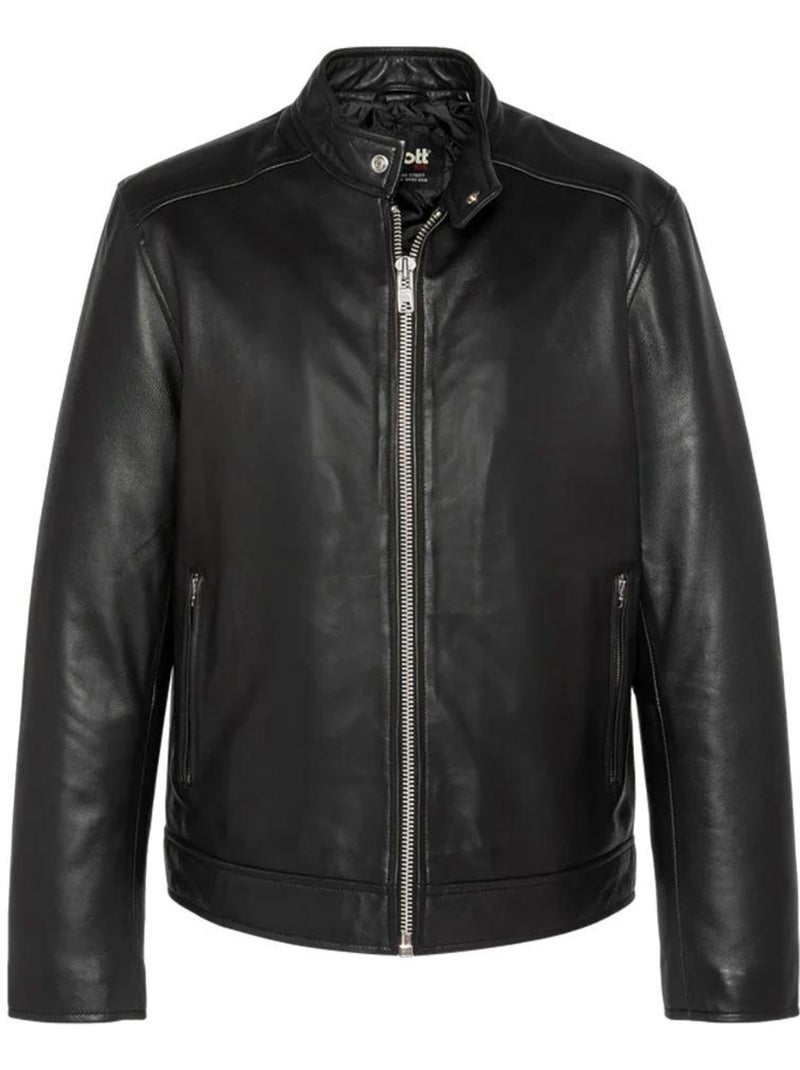 Cazadora de Cuero para Hombre Schott Negro - Kiabi
