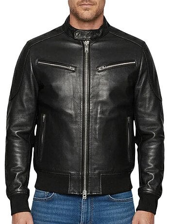 Cazadora de Cuero Schott para Hombre Estilo Motero