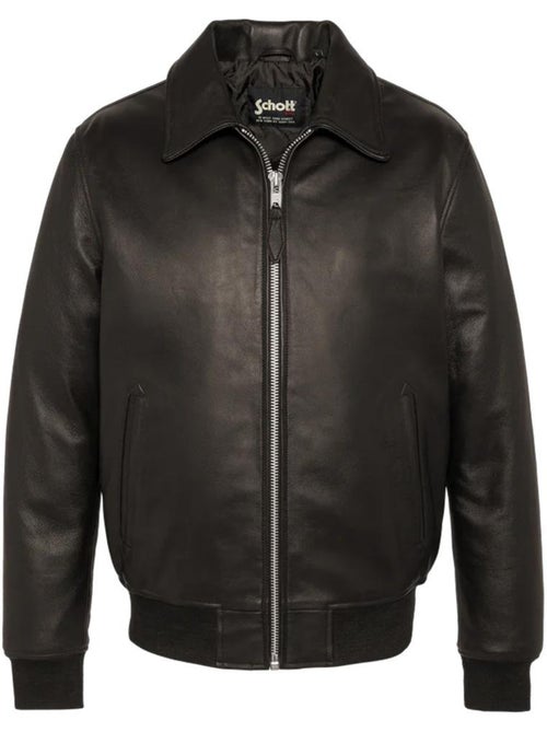 Cazadora de Cuero Schott para Hombre - Kiabi