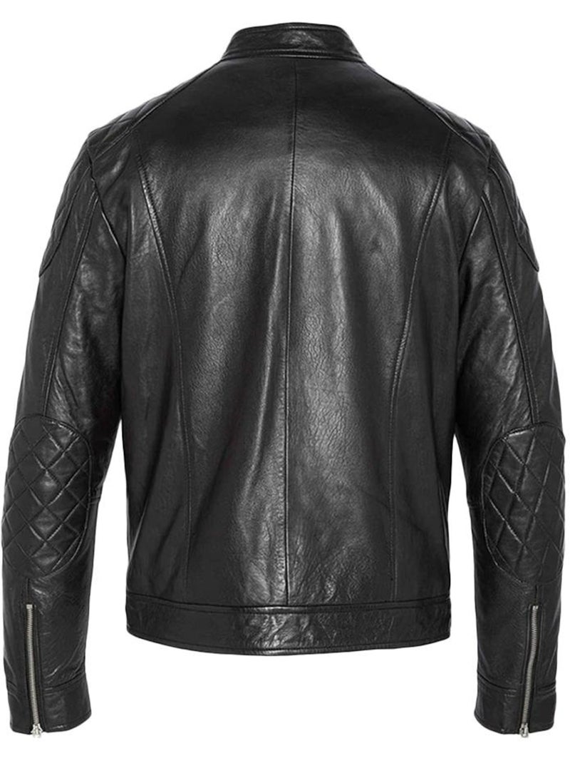 Cazadora de Cuero Schott para Hombre Negro - Kiabi