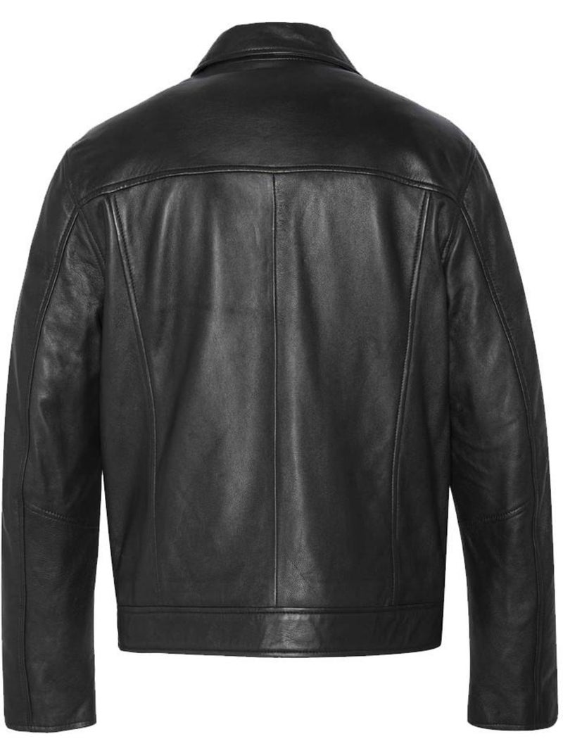 Cazadora de cuero schott para hombre Negro - Kiabi