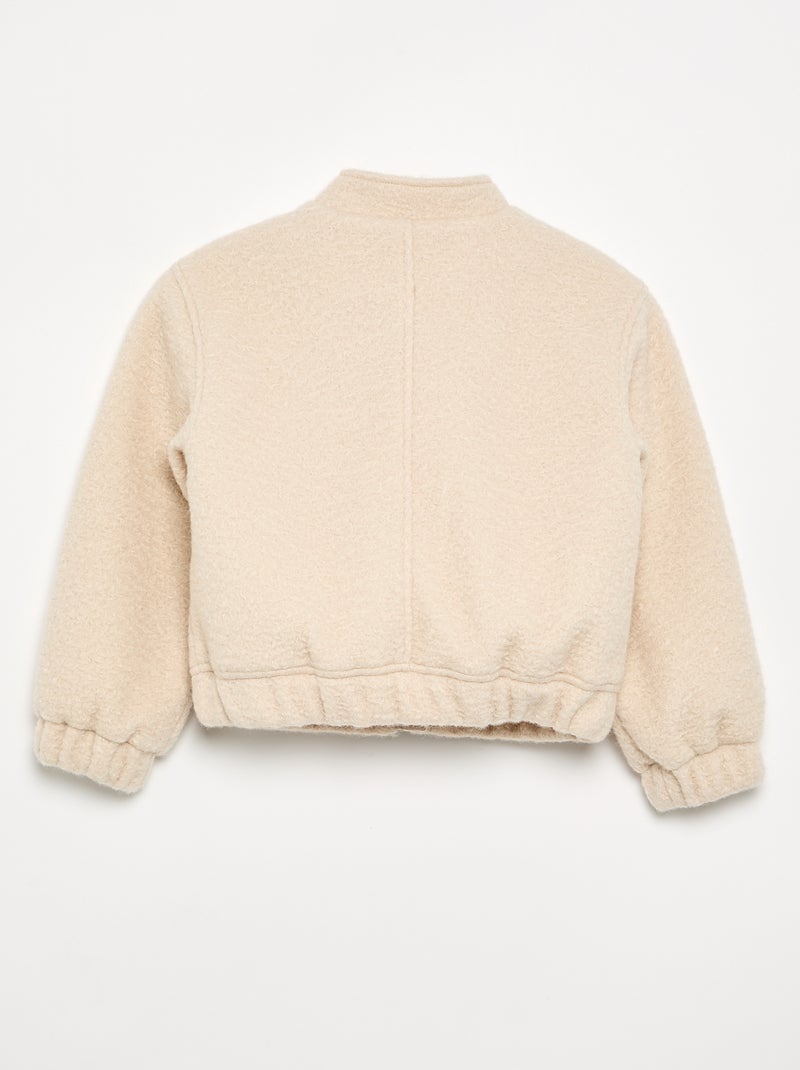 Cazadora de imitación de lana Beige - Kiabi