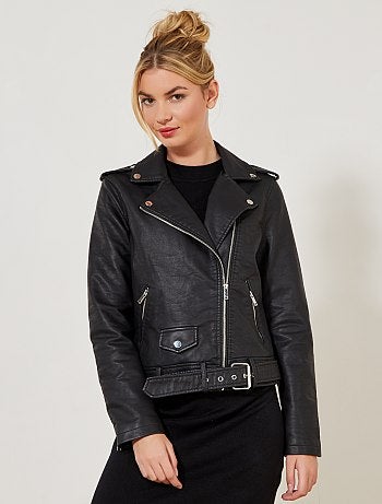 Cazadora de piel sintética - Kiabi