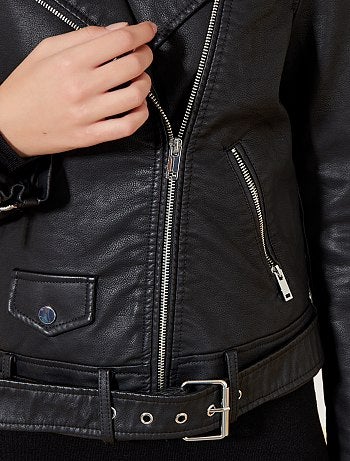 Cazadora de piel sintética - Kiabi