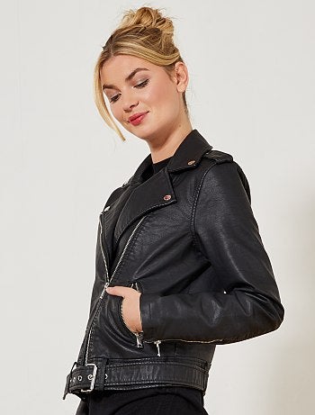 Cazadora de piel sintética - Kiabi