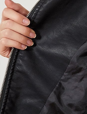 Cazadora de piel sintética - Kiabi