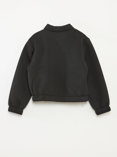 Cazadora de punto milano con bajo elástico - Kiabi