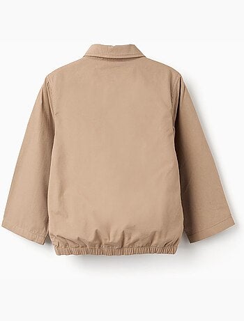 Cazadora de sarga de algodón con bolsillos