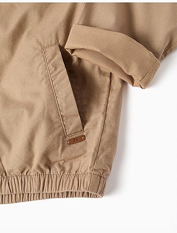 Cazadora de sarga de algodón con bolsillos