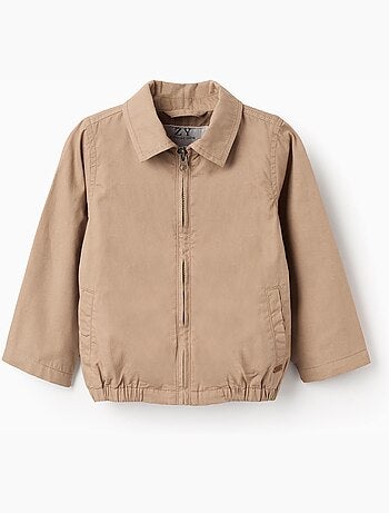 Cazadora de sarga de algodón con bolsillos