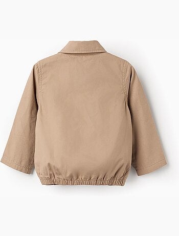 Cazadora de sarga de algodón con bolsillos