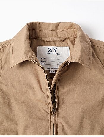 Cazadora de sarga de algodón con bolsillos