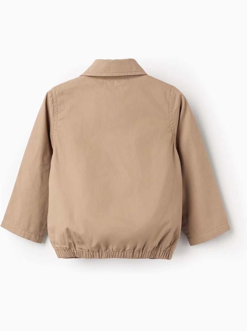 Cazadora de sarga de algodón con bolsillos Beige oscuro - Kiabi