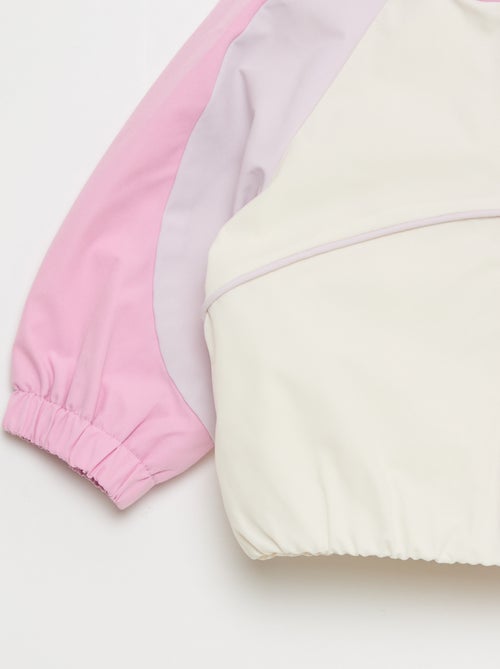 Cazadora deportiva con cremallera y capucha - Kiabi